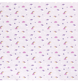 Poplin Čarobna mavrica | roza | 100%CO