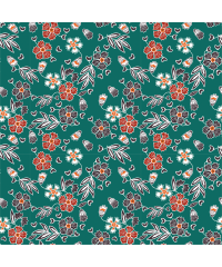 Nooteboom Poplin Čarobni nageljni | petrolej | 100%CO 15828.024