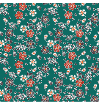 Poplin Čarobni nageljni | petrolej | 100%CO