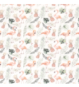 Jersey Flamingi | krem | digitalni tisk | 95%CO / 5%EL