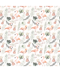 Nooteboom Jersey Flamingi | krem | digitalni tisk | 95%CO / 5%EL 15891.051