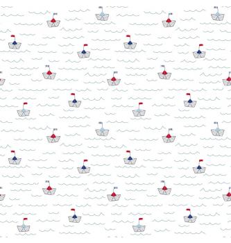 Poplin Papirnate ladjice | bela | 100%CO