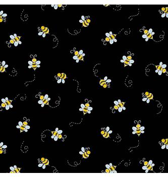 Patchwork blago Bumble Bee black | 110cm