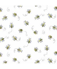 MAKOWER Patchwork blago Bumble Bee white | 110cm 2/9715L
