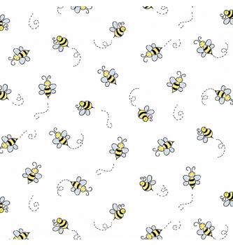 Patchwork blago Bumble Bee white | 110cm