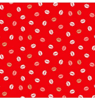 Patchwork blago Pamper Lips red | 110cm