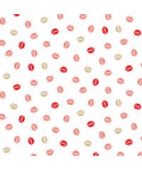 MAKOWER Patchwork blago Pamper Lips white | 110cm 2312/W