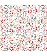 MAKOWER Patchwork blago Pamper Hearts white | 110cm 2315/W