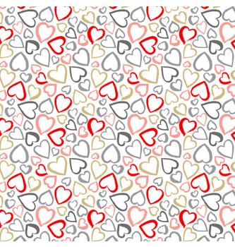 Patchwork blago Pamper Hearts white | 110cm