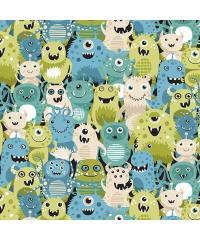 MAKOWER Patchwork blago Aliens green | 110cm 2268/G