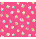 Patchwork blago Daydream cupcakes pink | 110cm