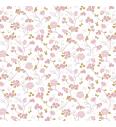GOTS Poplin Romantično cvetje | bela | 100%CO