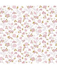 Verhees GOTS Poplin Romantično cvetje | bela | 100%CO 08745.001