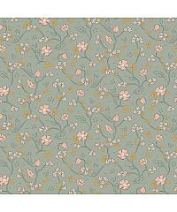 Verhees GOTS Poplin Romantično cvetje | meta | 100%CO 08745.003