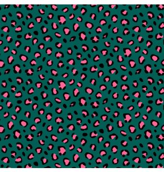 Poplin Leopard | zelena | 100%CO