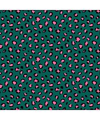 Verhees Poplin Leopard | zelena | 100%CO 08755.009