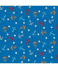 MAKOWER Patchwork blago Anchors blue | 110cm 2342/B