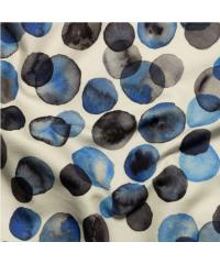 Michelangelo Elastičen poplin Odtisi | modra | 97%CO / 3%EL 56428.001