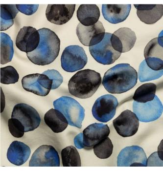 Elastičen poplin Odtisi | modra | 97%CO / 3%EL