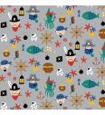 Poplin Pirati | svetlosiva | 100%CO