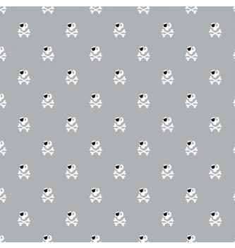 Poplin Piratski simbol | svetlosiva | 100%CO