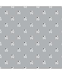 Verhees Poplin Piratski simbol | svetlosiva | 100%CO 09138.013