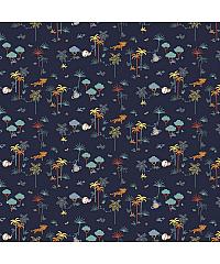 Verhees GOTS Poplin Mali safari | temnomodra | 100%CO 08656.004