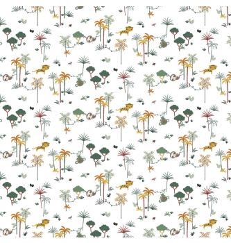 GOTS Poplin Mali safari | bela | 100%CO