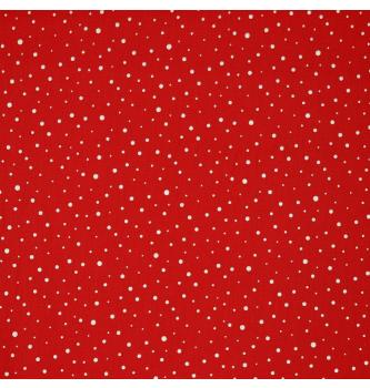 Poplin Pikice glitter | rdeča | 100%CO