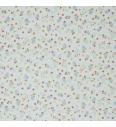Poplin Rožice glitter | bela | 100%CO
