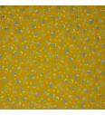 Poplin Rožice glitter | gorčična | 100%CO