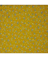 Verhees Poplin Rožice glitter | gorčična | 100%CO 08798.007