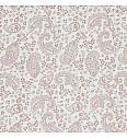 GOTS Tetra Paisley rože | bela | 100%CO