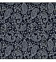 GOTS Tetra Paisley rože | temnomodra | 100%CO