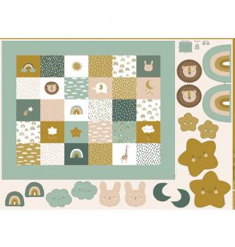 Poplin Igralna podloga | panel | zelena | digitalni tisk | 100%CO