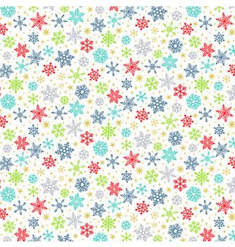 Patchwork blago Santa Snow flurry multi | 110cm