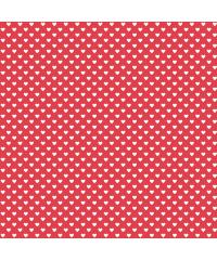 MAKOWER Patchwork blago Hearts white on red | 110cm 2/9149R