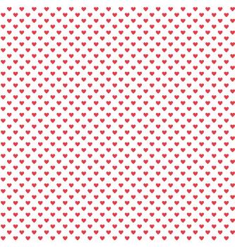 Patchwork blago Hearts red on white | 110cm