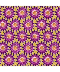 MAKOWER Patchwork blago Yellow Purple Sunflower | 110cm 2392/YP