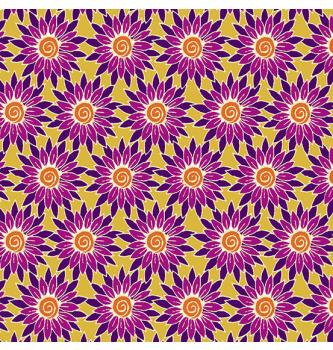 Patchwork blago Yellow Purple Sunflower | 110cm