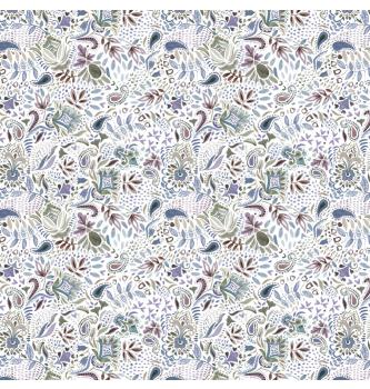 Prevešanka Pisani Paisley | bela | digitalni tisk | 95%CO / 5%EL