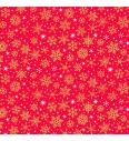 Patchwork blago Snowflake gold on red | 110cm