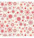 Patchwork blago Scandi snowflakes red on cream | 110cm