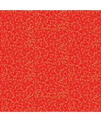 MAKOWER Patchwork blago Festive metallic holly red | 110cm 2493/R