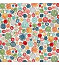 Patchwork blago Sewing room buttons cream | 110cm