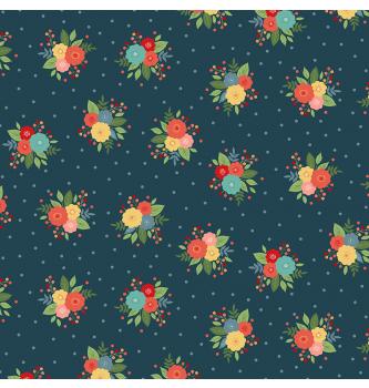 Patchwork blago Amelia Posy blue | 110cm