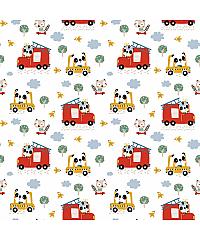 Verhees Poplin Pandina brigada | bela | 100%CO 06866.001
