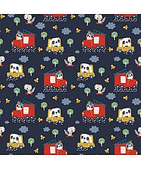 Verhees Poplin Pandina brigada | temnomodra | 100%CO 06866.002