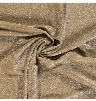 Jersey Lurex | kamelja | 78%PL / 14%LU / 8%EL