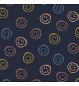 Kosmatena prevešanka Smiley | temnomodra | 95%CO / 5%EL